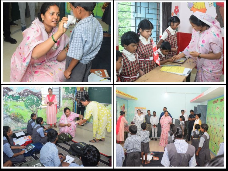 महिला एवं बाल विकास मंत्री लक्ष्मी राजवाड़े ने जीता सबका दिल,दिव्यांग बच्चे की बिगड़ी ड्रेस को मंत्री ने सुधारा,बच्चे ने दी प्यारी सी मुस्कान