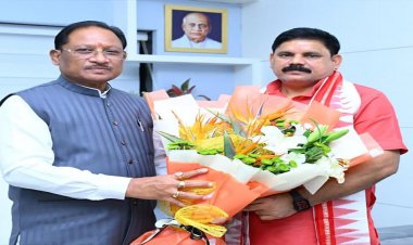 मुख्यमंत्री विष्णुदेव साय से केंद्रीय कोयला एवं खान राज्य मंत्री सतीश चंद्र दुबे ने की सौजन्य मुलाकात
