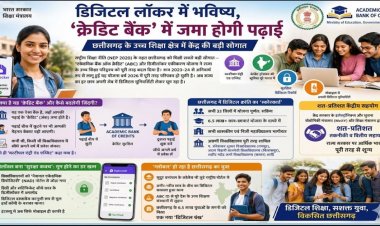 डिजिटल लॉकर में भविष्य, क्रेडिट बैंक में जमा होगी पढ़ाई, छत्तीसगढ़ के उच्च शिक्षा क्षेत्र में केंद्र की बड़ी सौगात
