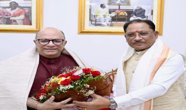 मुख्यमंत्री साय से निर्माता-निर्देशक डॉ. चंद्रप्रकाश द्विवेदी ने की सौजन्य मुलाकात